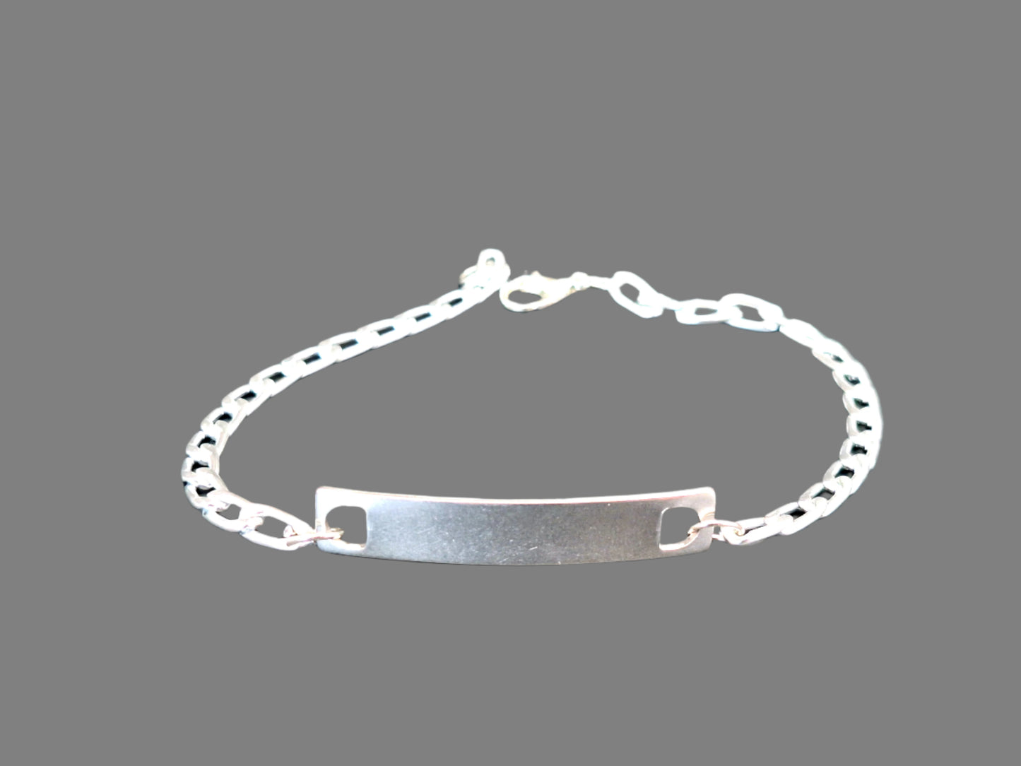 Silver Chain Customizable Medical Information Wristband
