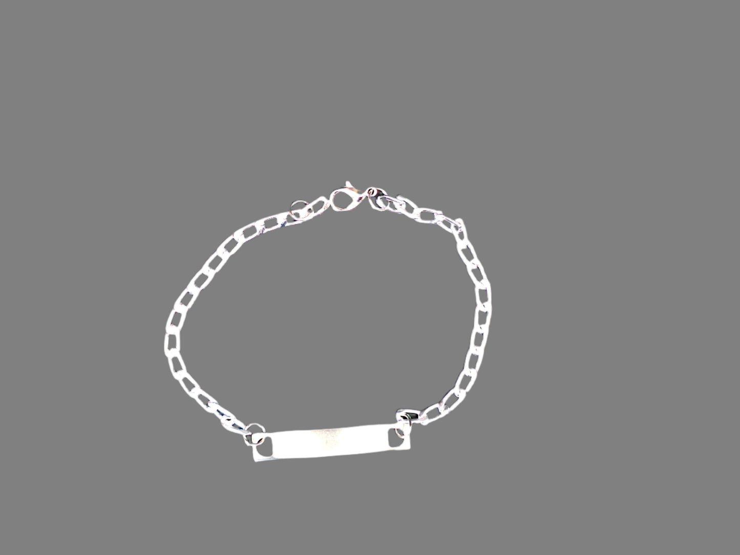Silver Chain Customizable Medical Information Wristband
