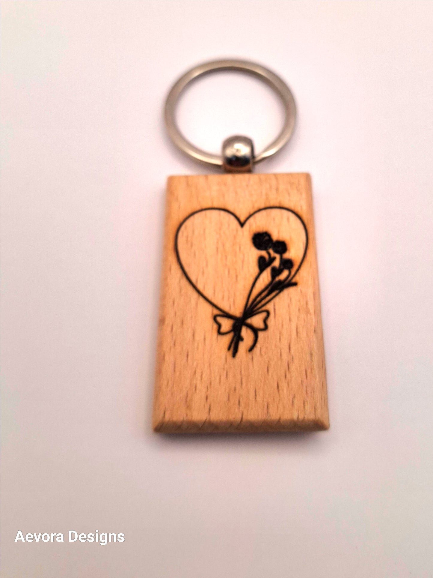 Wooden Braille Name Keychain - Braille 5 letters