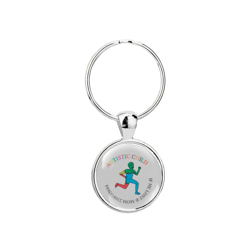 Medical id keychain for kids Autism Awareness Hidden contact number NZ