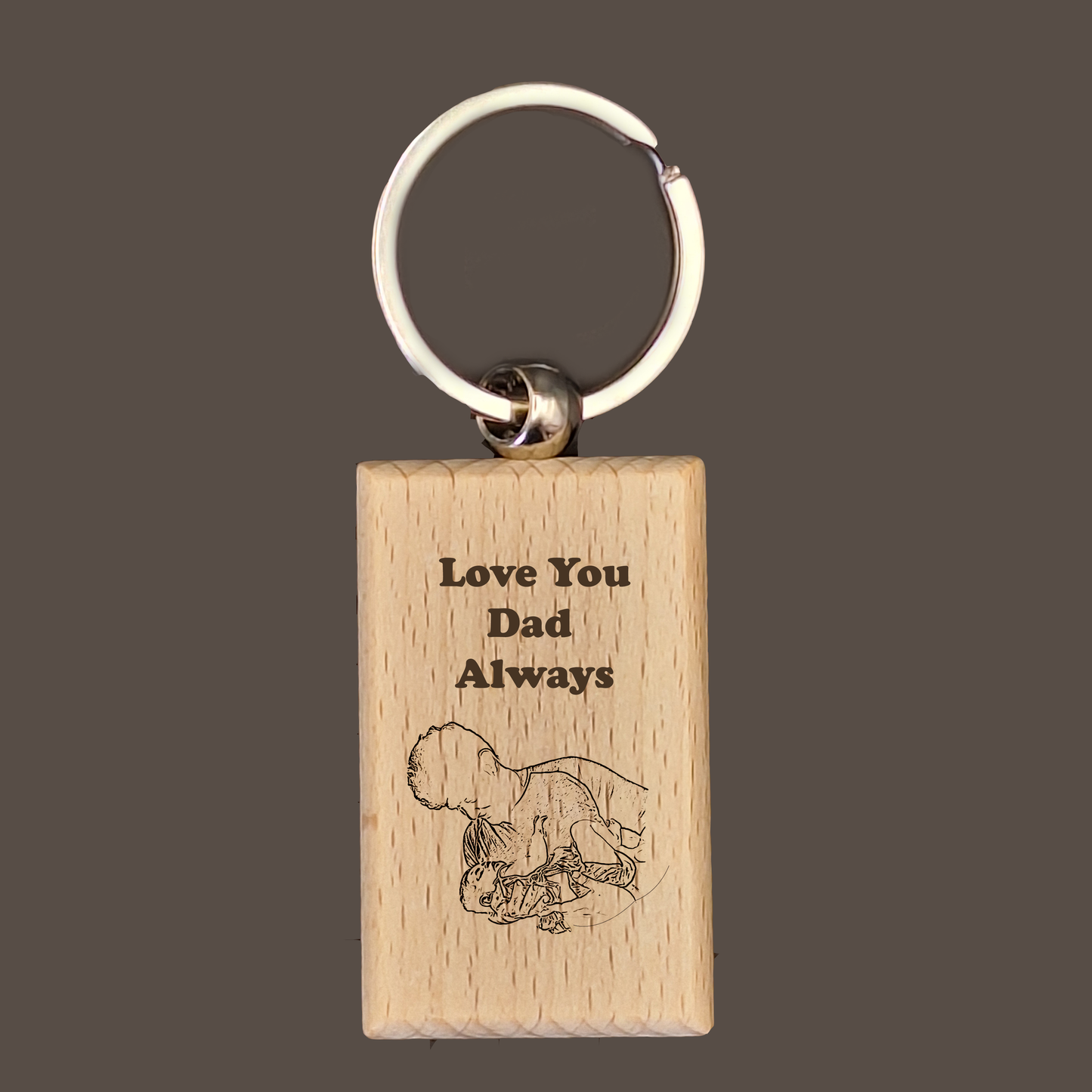 Custom Rectangular Wood Keychain - Aevora Designs Custom Rectangular Wood Keychain NZD Wood Keychain Aevora Designs