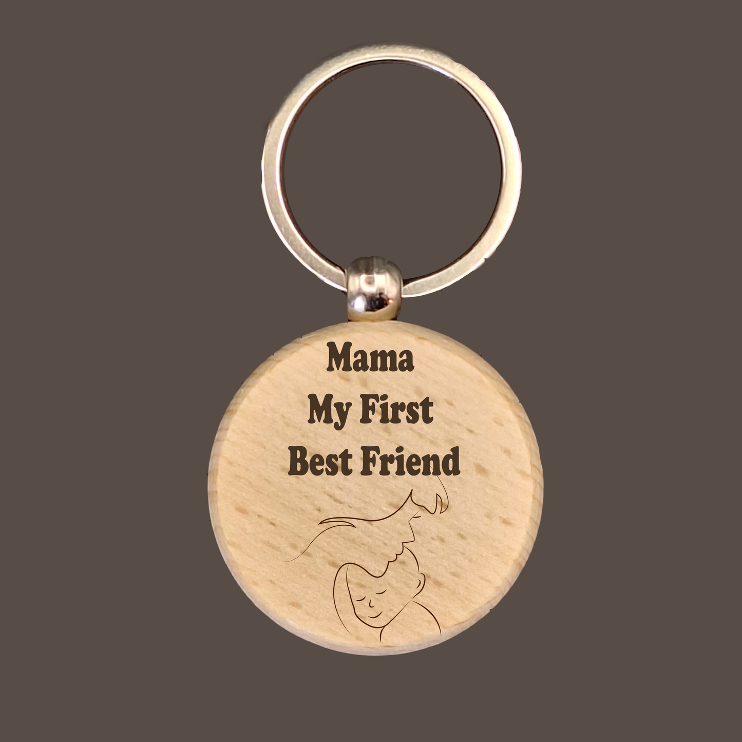 Custom Circle Wood Keychain - Aevora Designs Custom Circle Wood Keychain NZD Wood Keychain Aevora Designs KCWCCTP001
