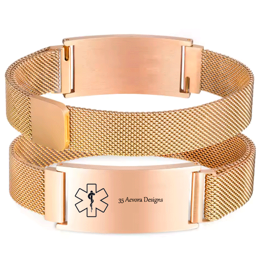 Persoanlized Medical Alert ID Emergency Bracelet, Adjustable Stainless Steel