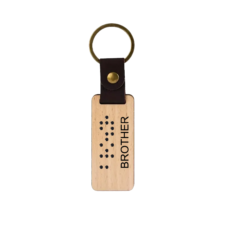 Personalised Braille Keychains for family members