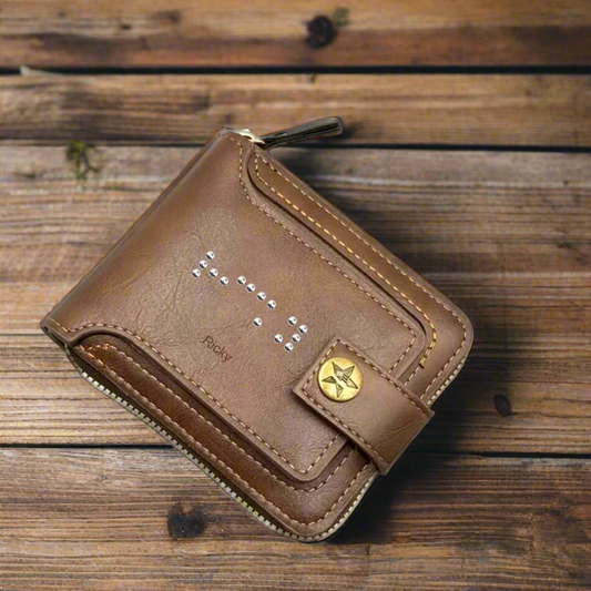 Braille Men's Wallet Aevora Designs NZ worldwide shipping