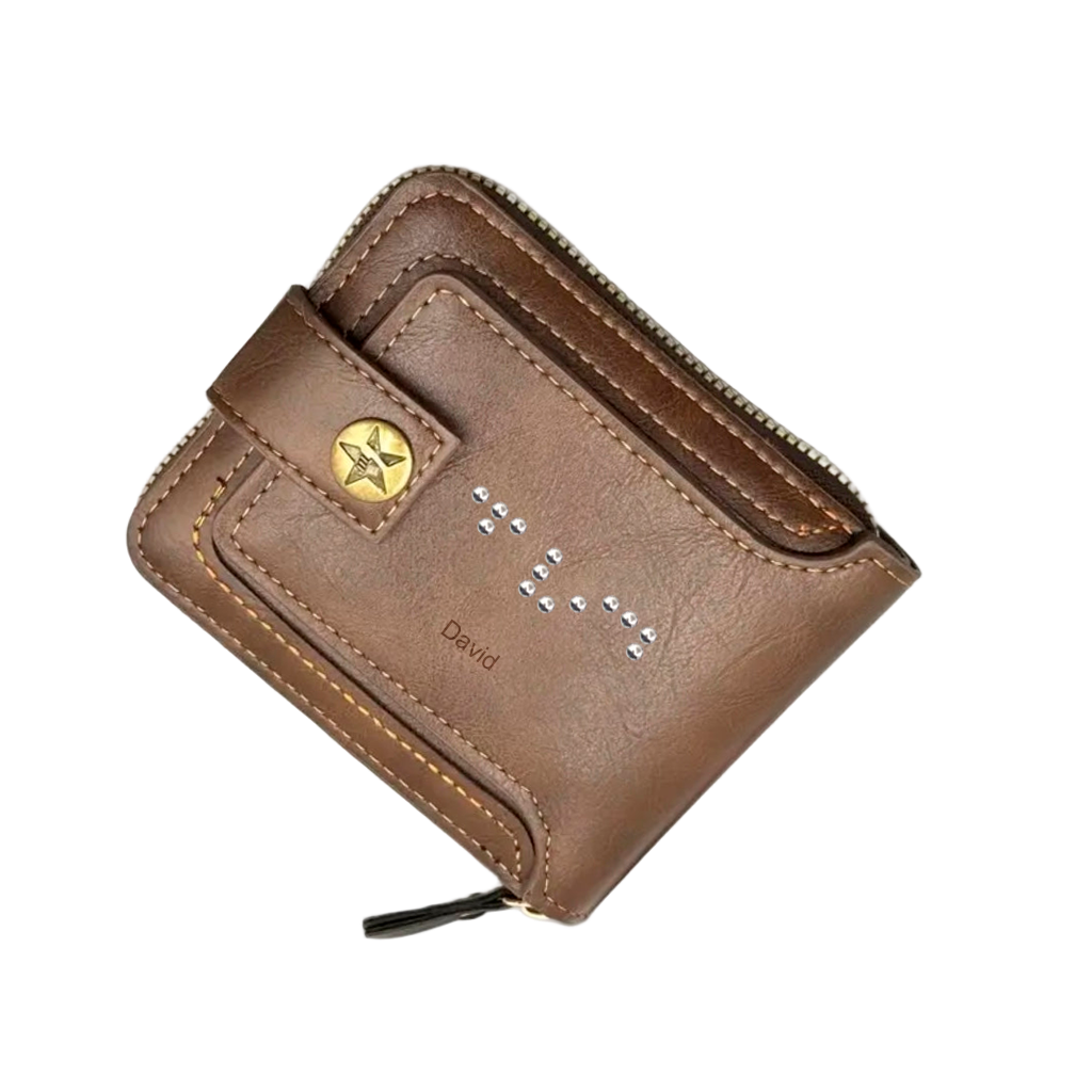 Men's Wallet with Braille