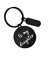 Black Circle Keychain