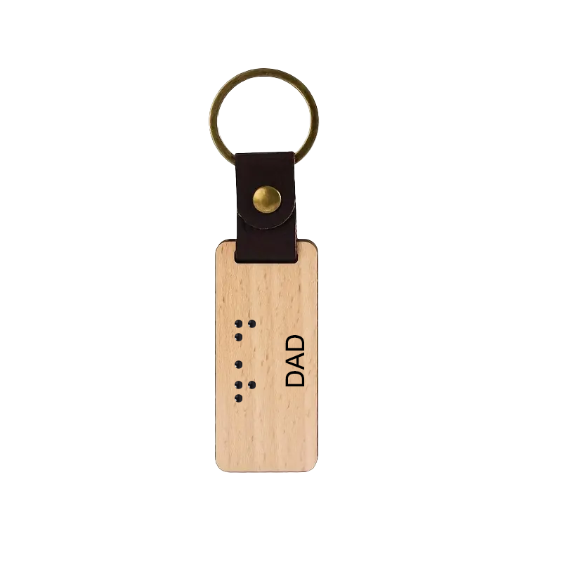 Personalised Braille Keychains for family members