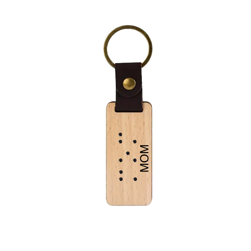 Personalised Braille Keychains for family members