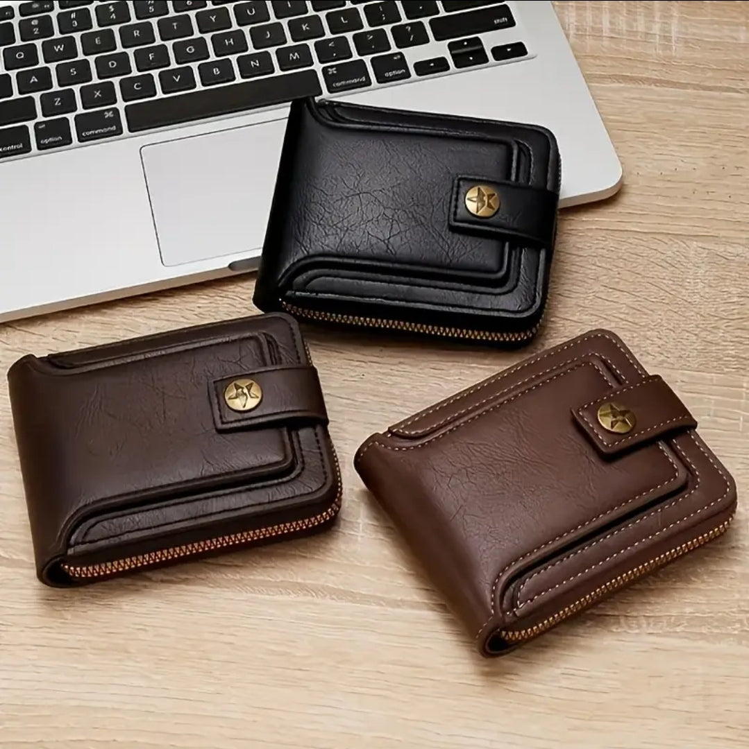 Men's Wallet with Braille