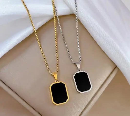 European square Chain Necklace