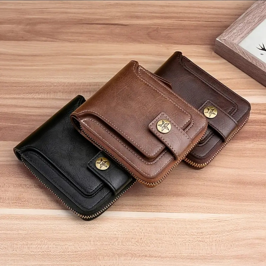 Men's Wallet with Braille