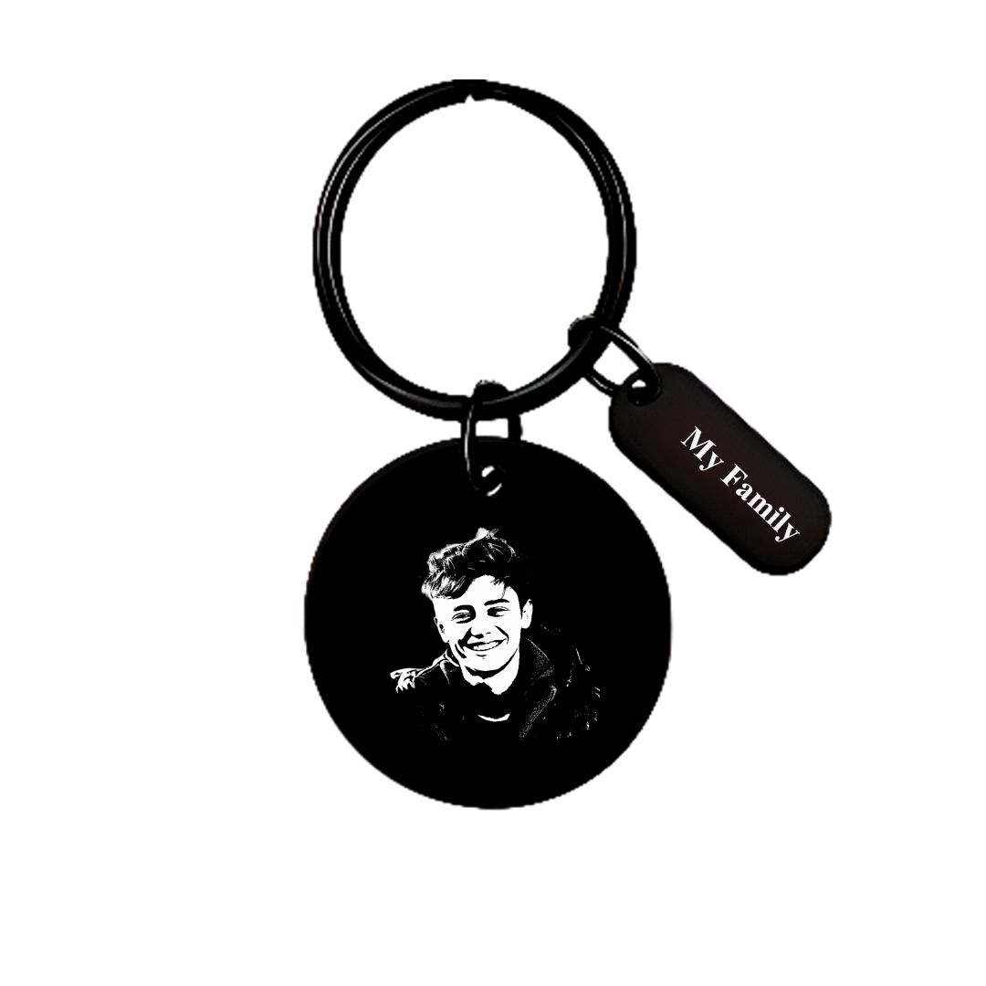 Photo Keychain Black
