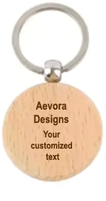 Personalized Wood Braille Keychain – With Custom family Image & Braille 4 letter