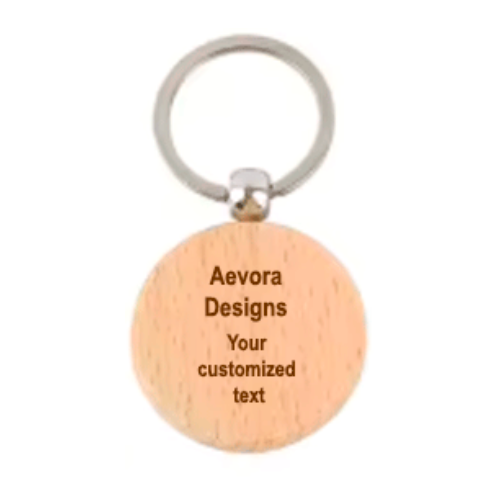 Custom Rectangular Oval Wood Keychain - Aevora Designs Custom Rectangular Oval Wood Keychain NZD Wood Keychain Aevora Designs KCWROEMP001