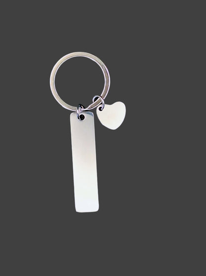 Custom Stainless Steel Keychain heart charm - Aevora Designs Custom Stainless Steel Keychain heart charm  NZD Stainless Steel Aevora Designs KCSSCh001