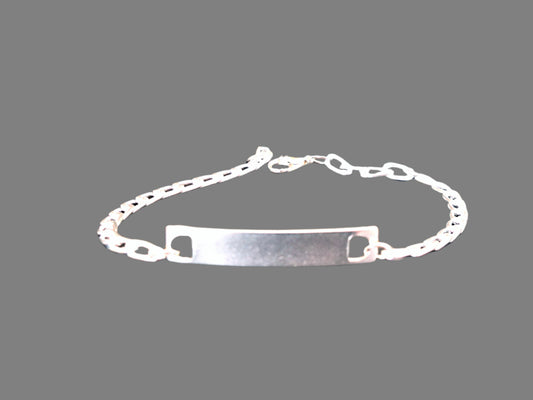 Silver Chain Customizable Medical Information Wristband