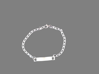 Silver Chain Customizable Medical Information Wristband