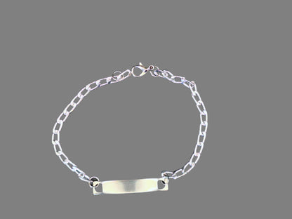 Silver Chain Customizable Medical Information Wristband