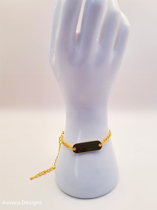Gold-Plated one word  bracelet