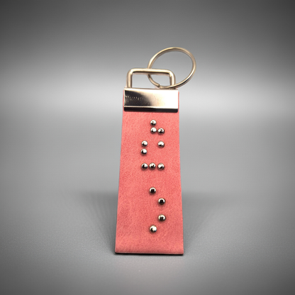 Braille Leather Name Tag - Aevora Designs Braille Leather Name Tag  NZD Faux Leather Aevora Designs KCBCT001