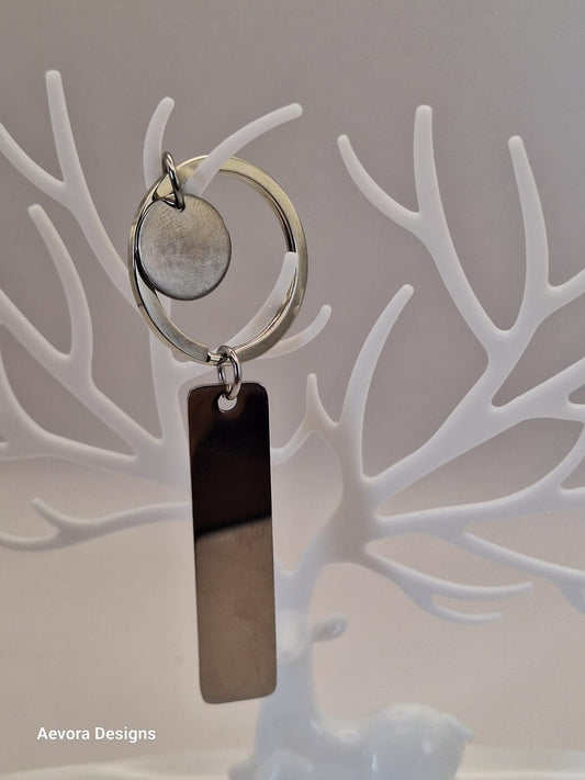 Custom Stainless Steel Keychain Circle charm