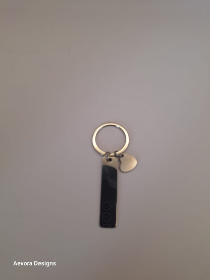 Custom Stainless Steel Keychain Circle charm