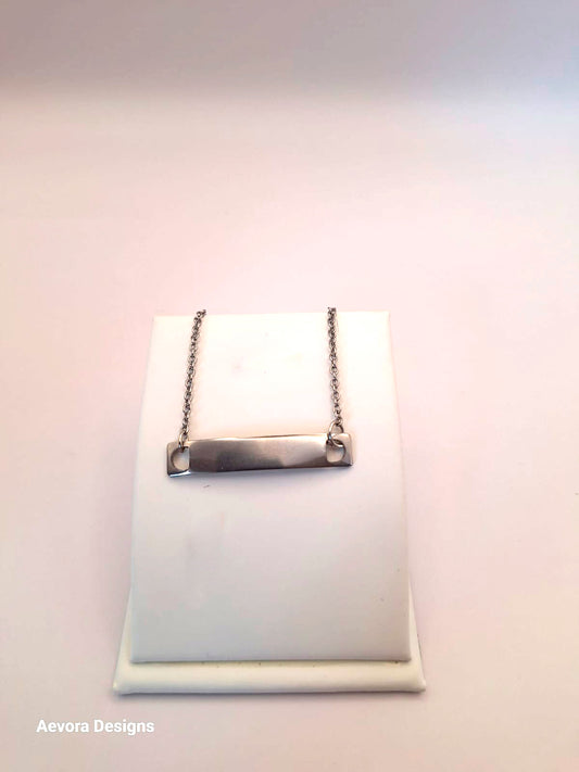 Silver Chain Customizable Medical Information Wristband