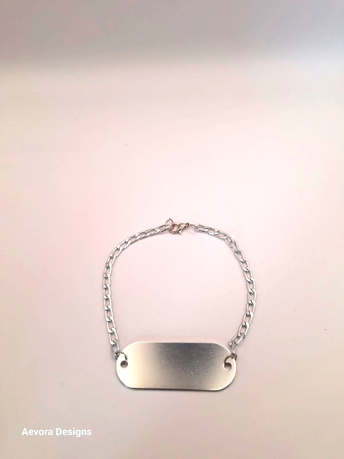 Personalized Silver Chain QR Medical Contact Information Bracelet