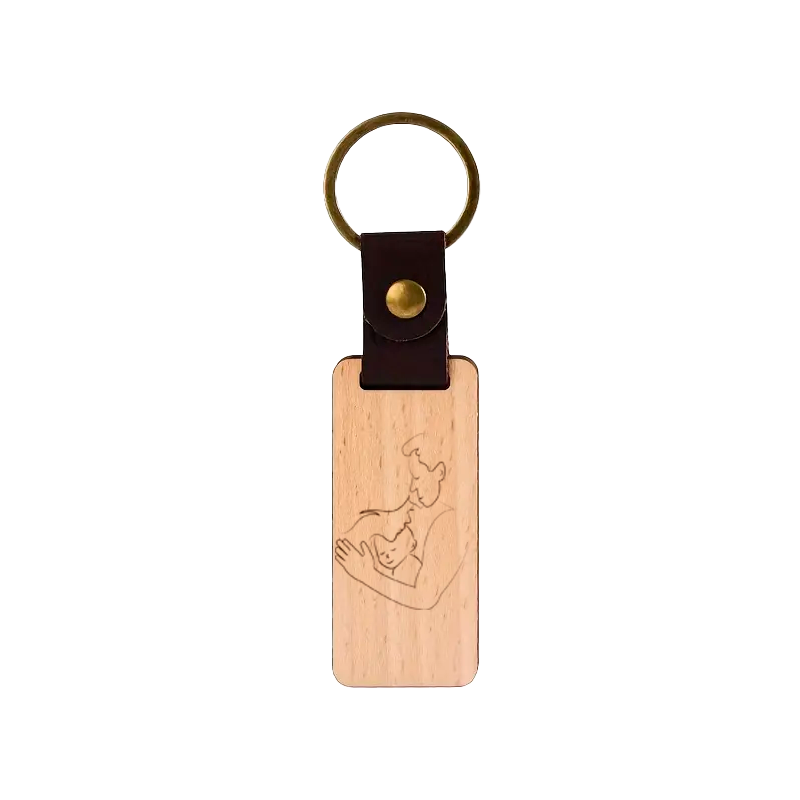 Personalized Wood Keychain with braille 6 letter text , Personalised Braille Keychains for Gifts – Custom Wood Name Tags | Aevora Designs NZ worldwide shipping