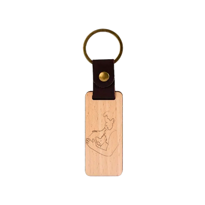 Personalized Wood Keychain with braille 6 letter text , Personalised Braille Keychains for Gifts – Custom Wood Name Tags | Aevora Designs NZ worldwide shipping