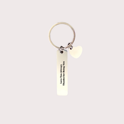 Custom Stainless Steel Keychain heart charm - Aevora Designs Custom Stainless Steel Keychain heart charm  NZD Stainless Steel Aevora Designs KCSSCh001
