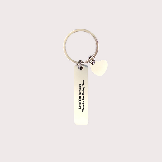 Custom Stainless Steel Keychain heart charm