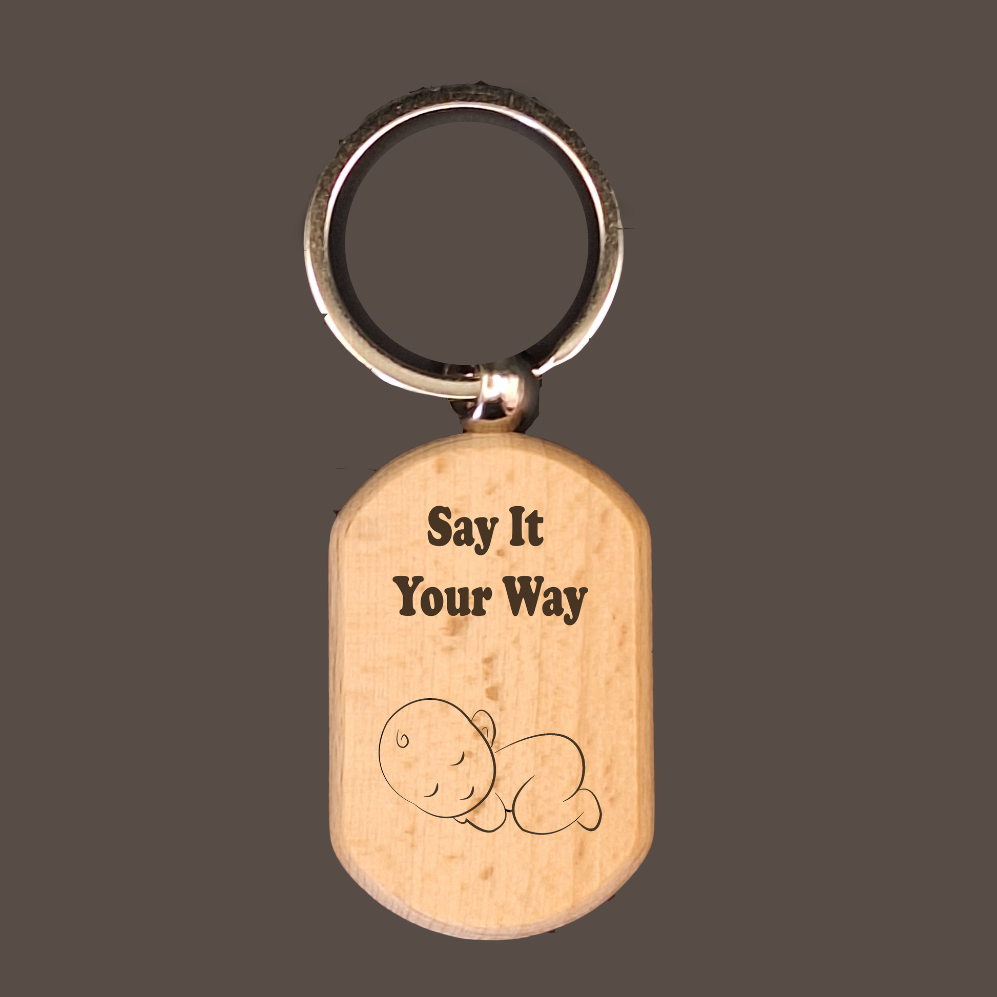 Custom Rectangular Oval Wood Keychain - Aevora Designs Custom Rectangular Oval Wood Keychain  NZD Wood Keychain Aevora Designs KCWROEMP001