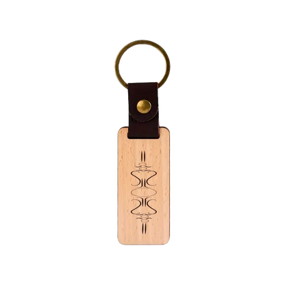 Personalized Wood Keychain with braille 6 letter text , Personalised Braille Keychains for Gifts – Custom Wood Name Tags | Aevora Designs NZ worldwide shipping