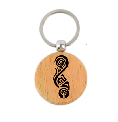 Māori Art Keychain Māori-inspired engraved design