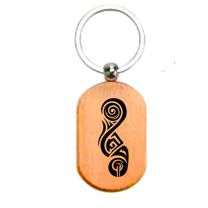 Māori Art Keychain Māori-inspired engraved design