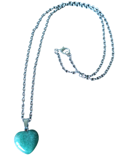 Green Stone Heart Necklace – Natural Crystal Pendant of Love & Balance NZ AU