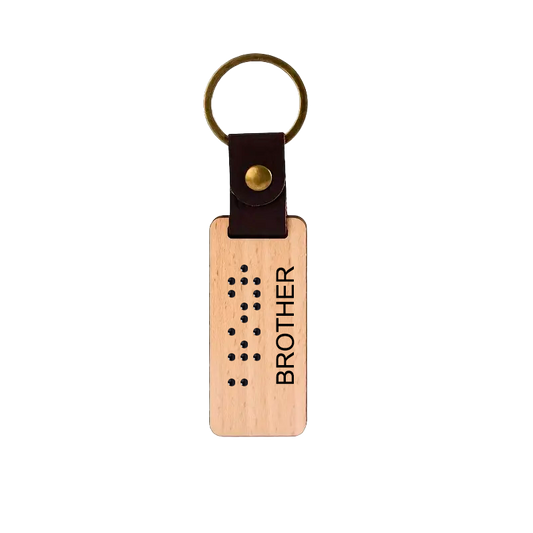 Personalised Braille Keychains for family members