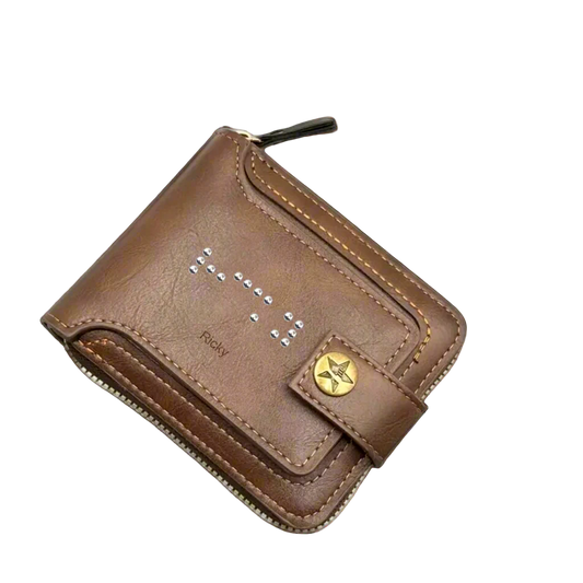 Men's Wallet with Braille