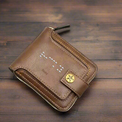 Men's Wallet with Braille