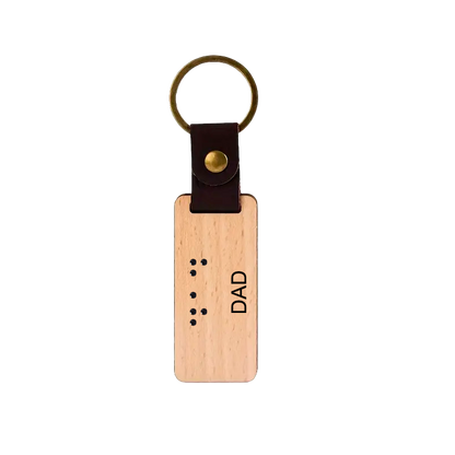Personalised Braille Keychains for family members