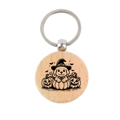 Halloween Special wooden keychain – Customised  Keychain for Kids