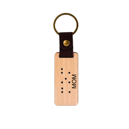 Personalised Braille Keychains for family members