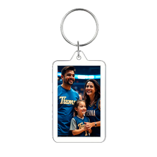 Twin Photo Keychain Transparent Rectangle Double-Sided Photo Keychain – Two Memories in One