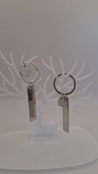 Custom Stainless Steel Keychain Circle charm