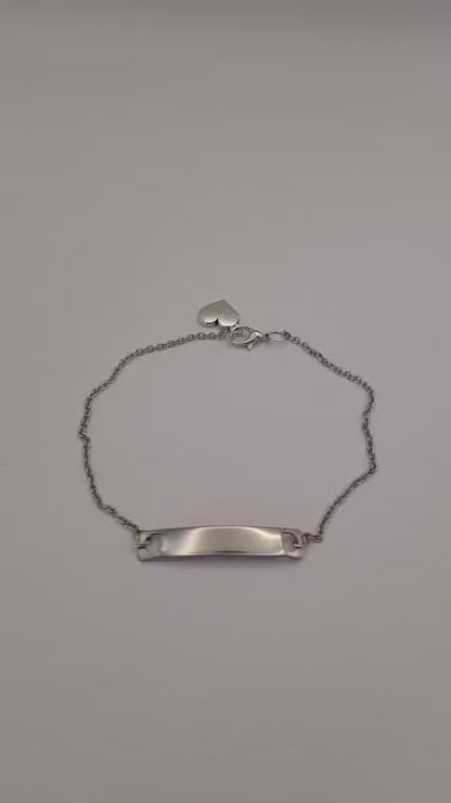 Silver Chain Customizable Medical Information Wristband