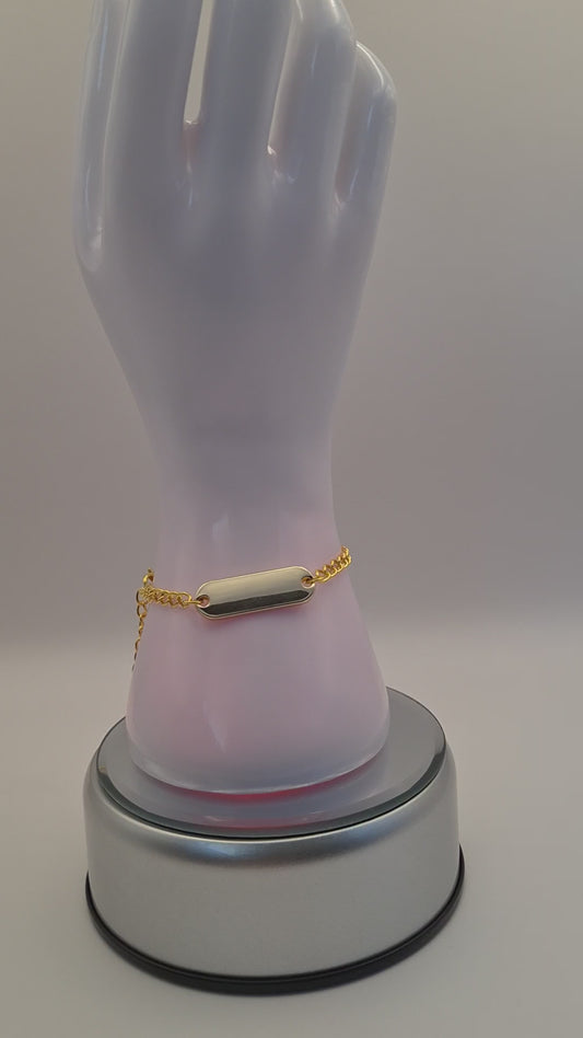 Gold-Plated one word  bracelet