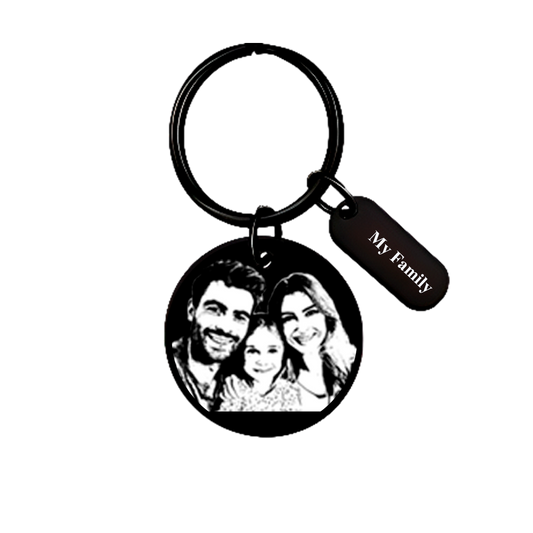 Photo Keychain Black