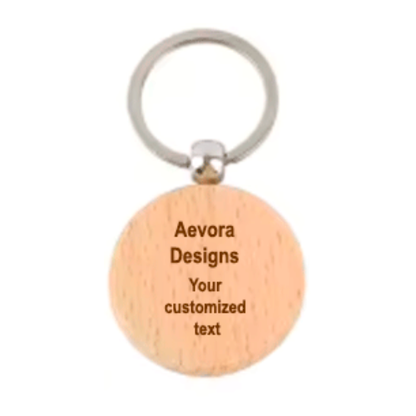 Custom Rectangular Oval Wood Keychain - Aevora Designs Custom Rectangular Oval Wood Keychain  NZD Wood Keychain Aevora Designs KCWROEMP001